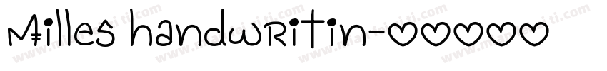 Milles handwritin字体转换